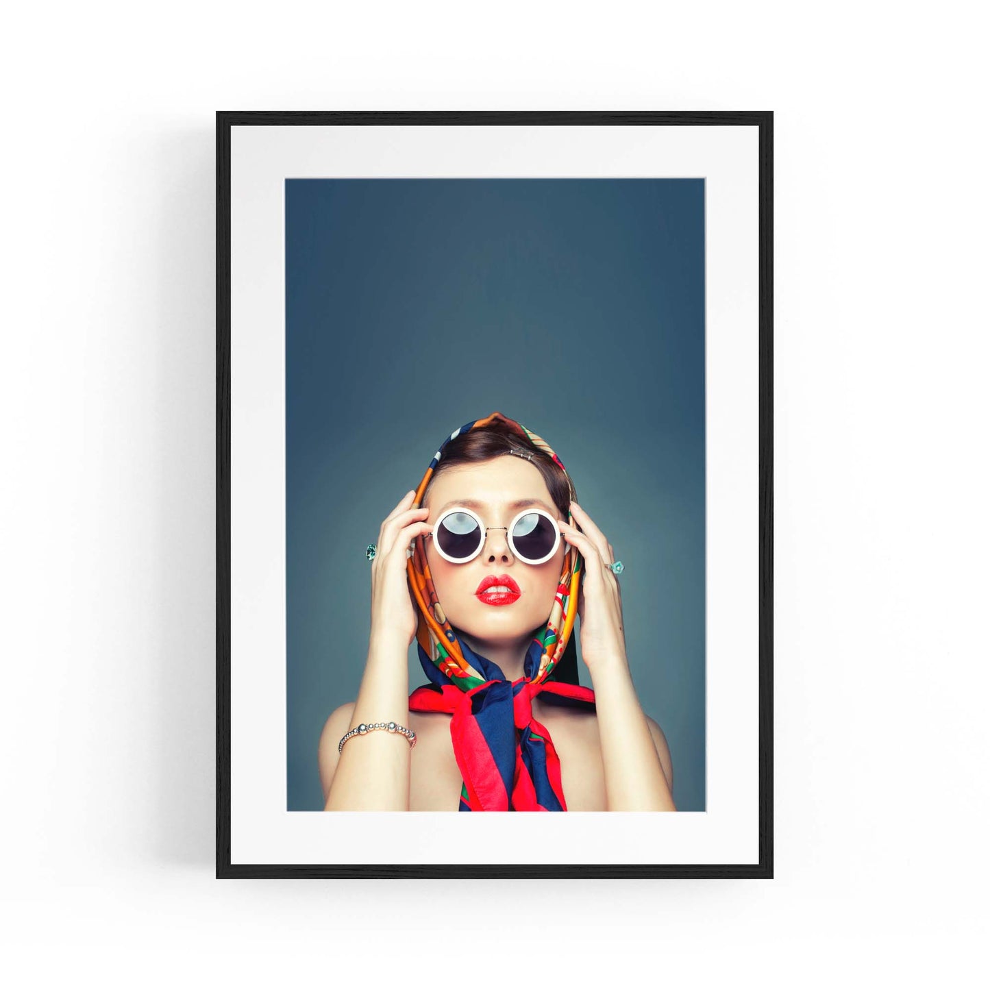 Fashion Model Sunglasses Photograph Chic Wall Art - The Affordable Art Company