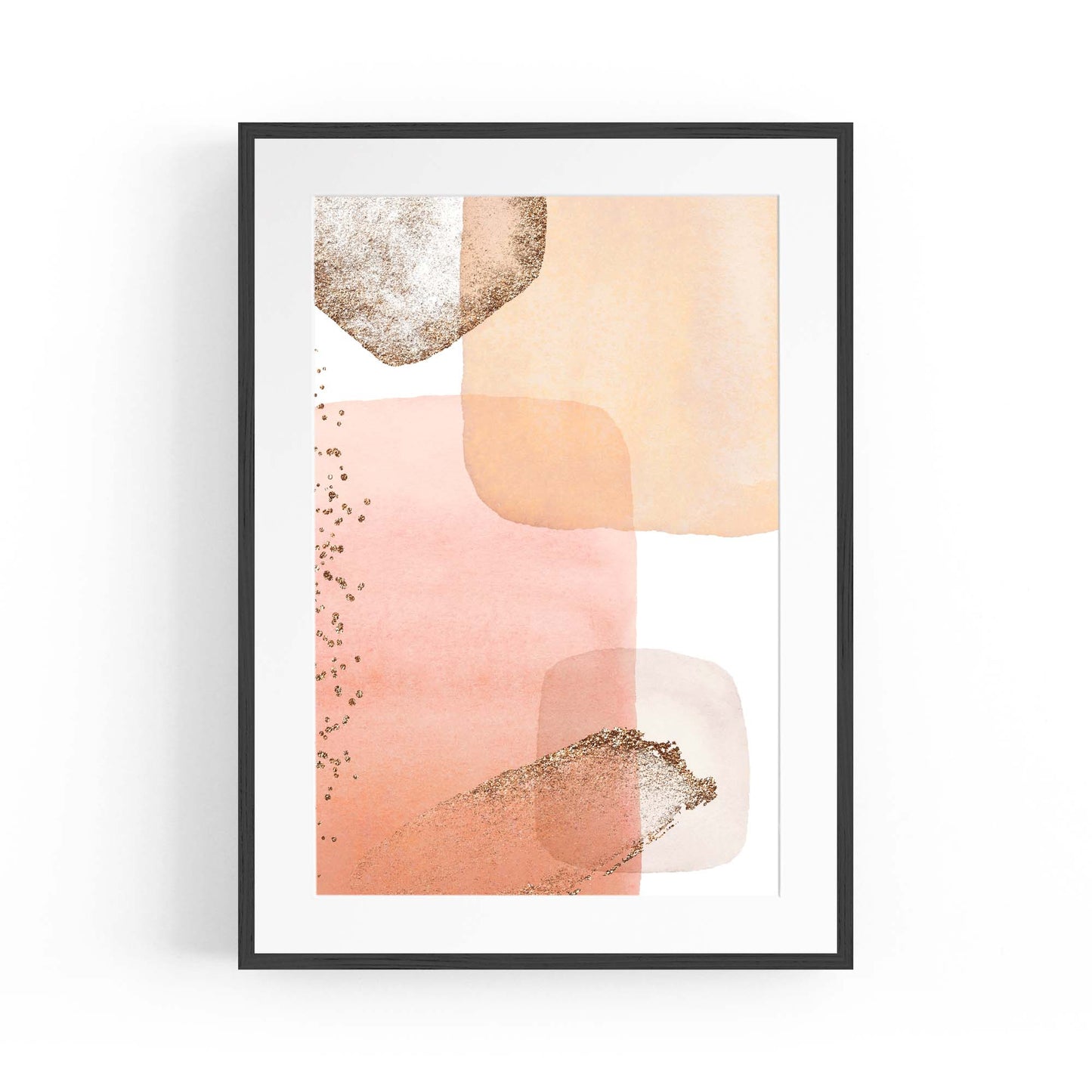 Abstract Modern Watercolour Shapes Painting Wall Art #12 - The Affordable Art Company