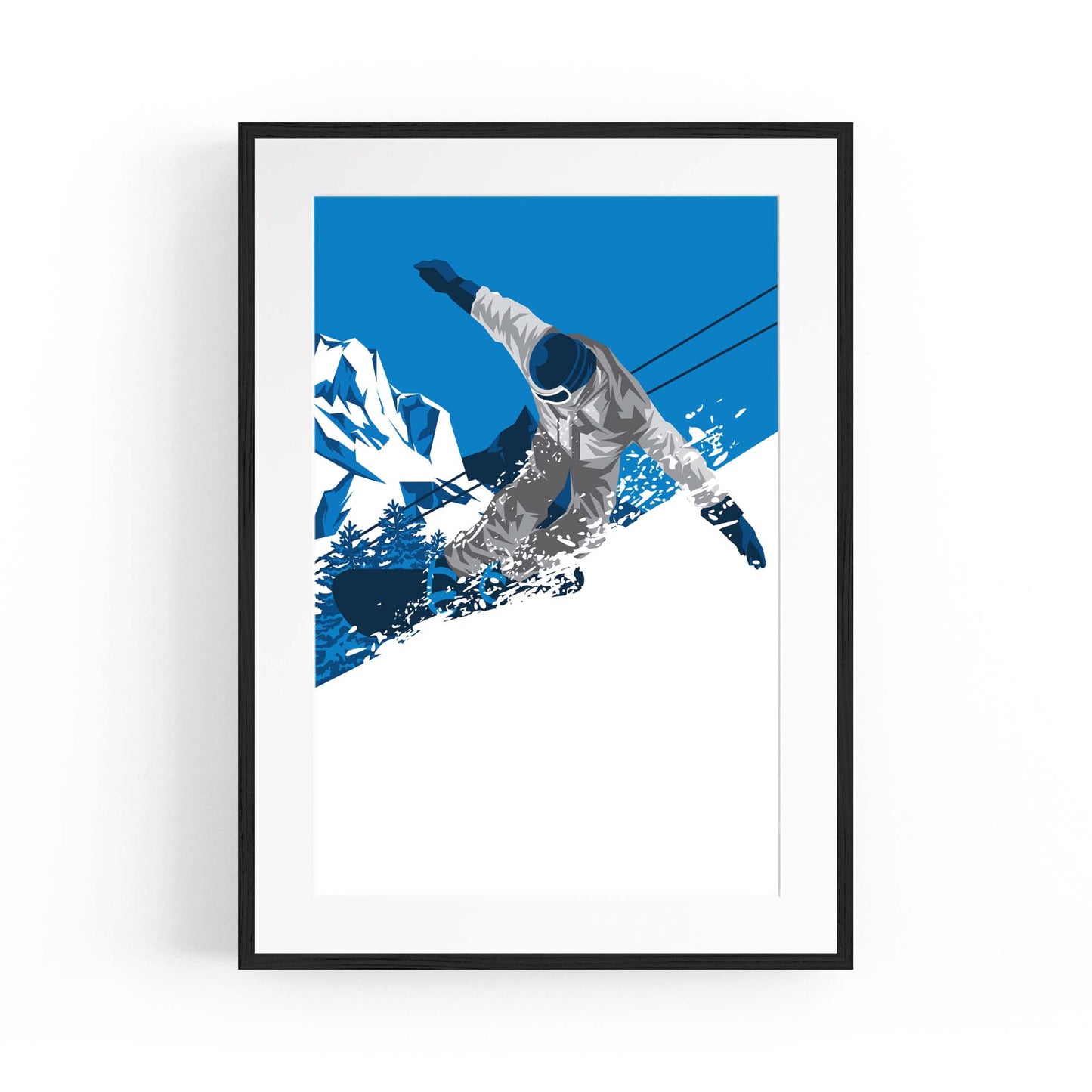 Retro Snowboard Vintage Winter Cabin Wall Art #4 - The Affordable Art Company