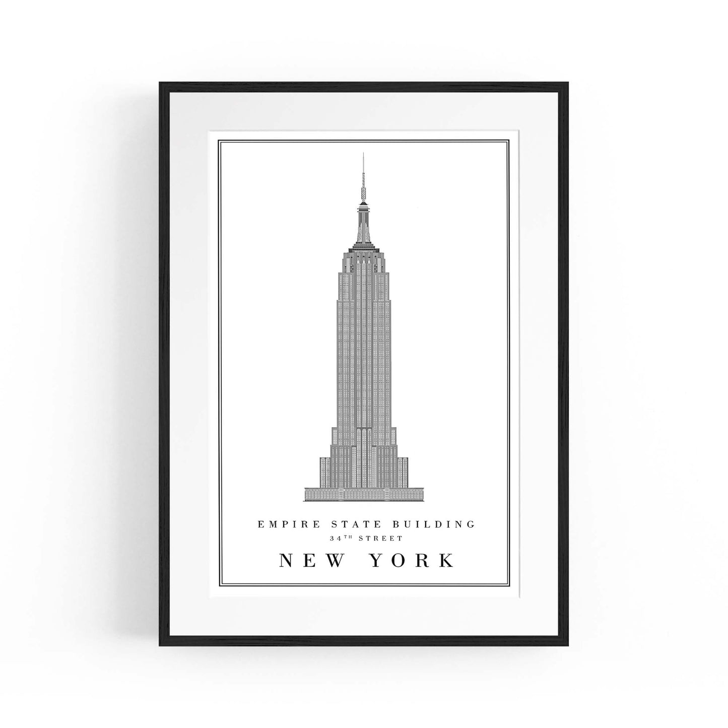 Empire State Building Minimal New York Wall Art - The Affordable Art Company