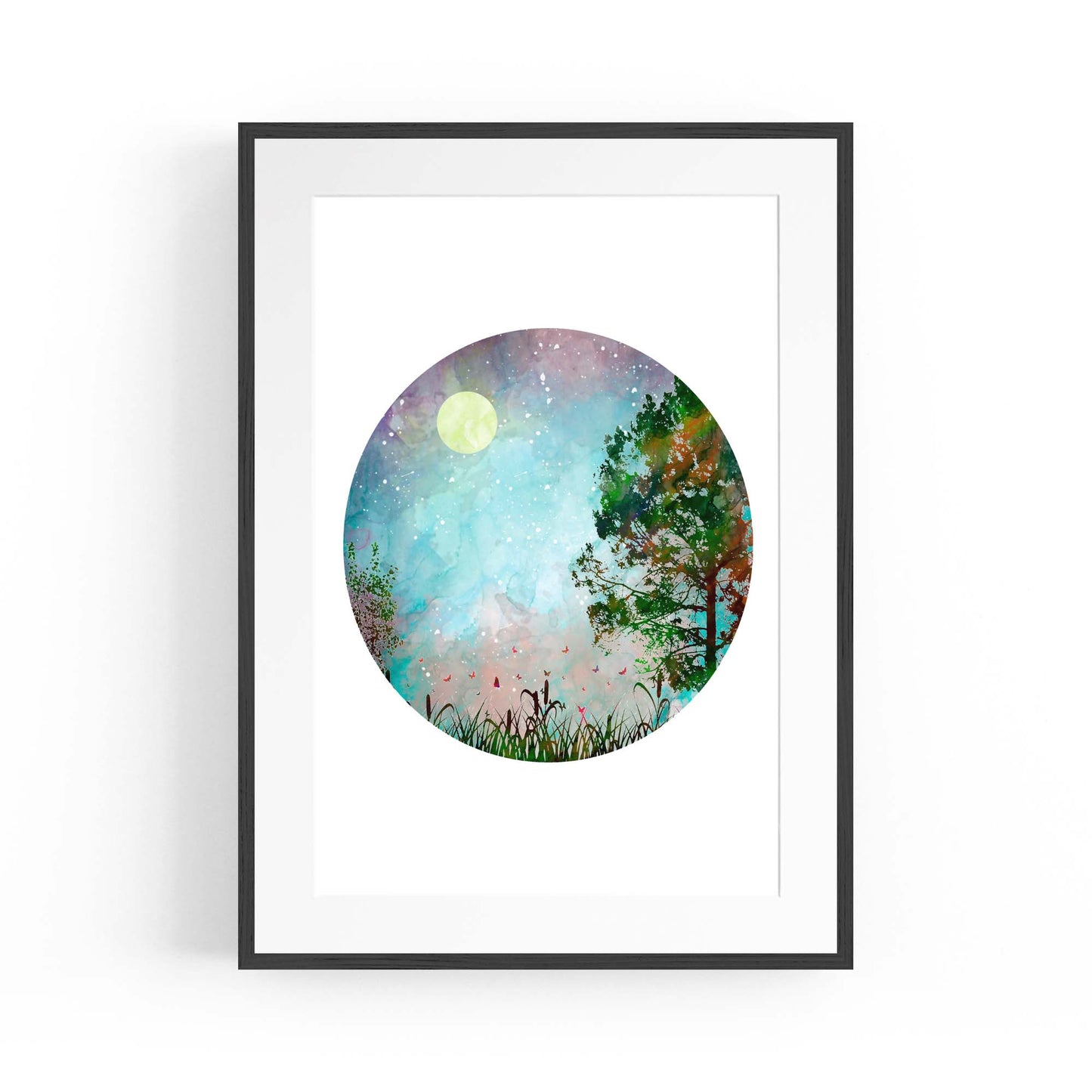 Scandi Circle Landscape Kitchen Minimal Wall Art #2 - The Affordable Art Company