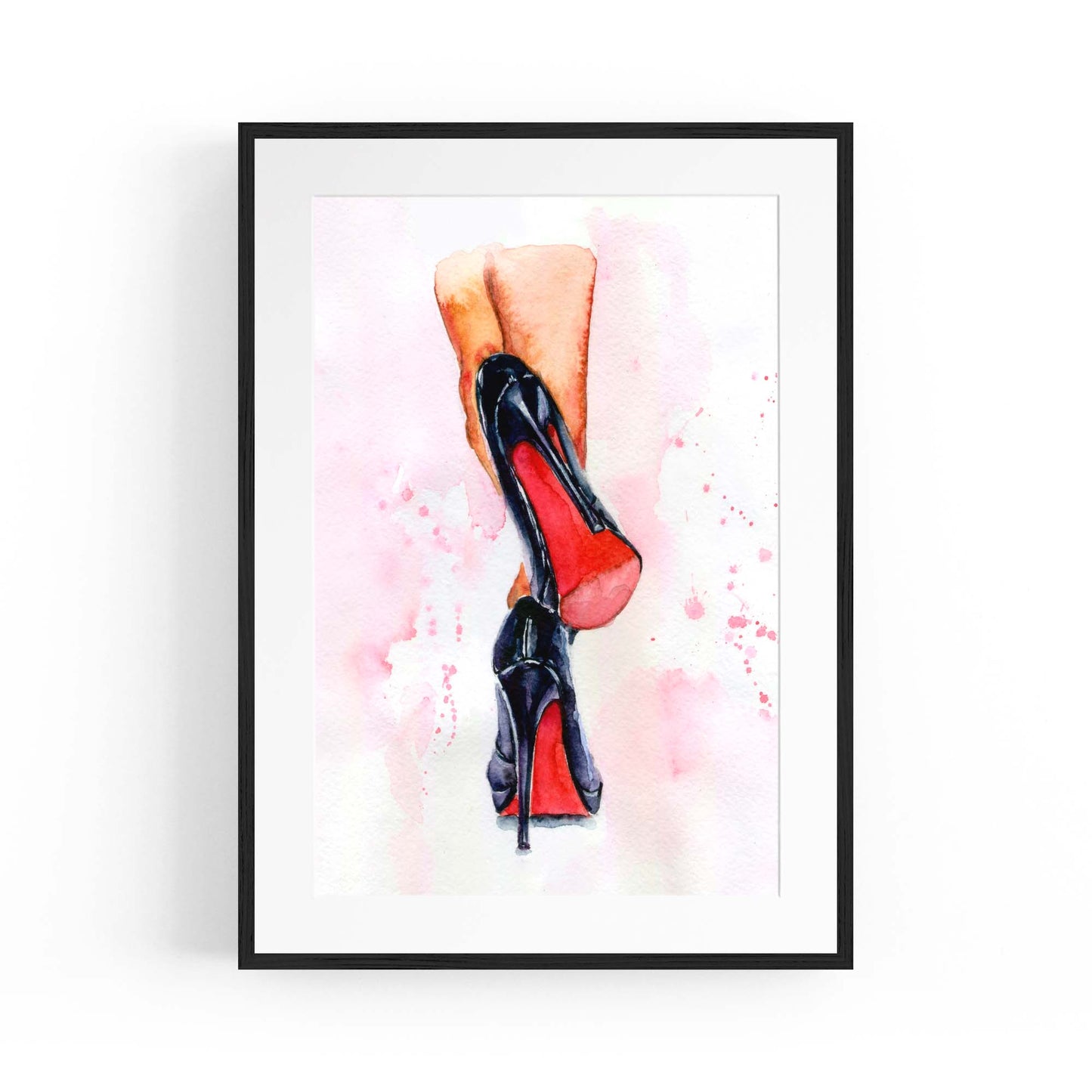 Cute Black Heels Fashion Girls Bedroom Wall Art - The Affordable Art Company