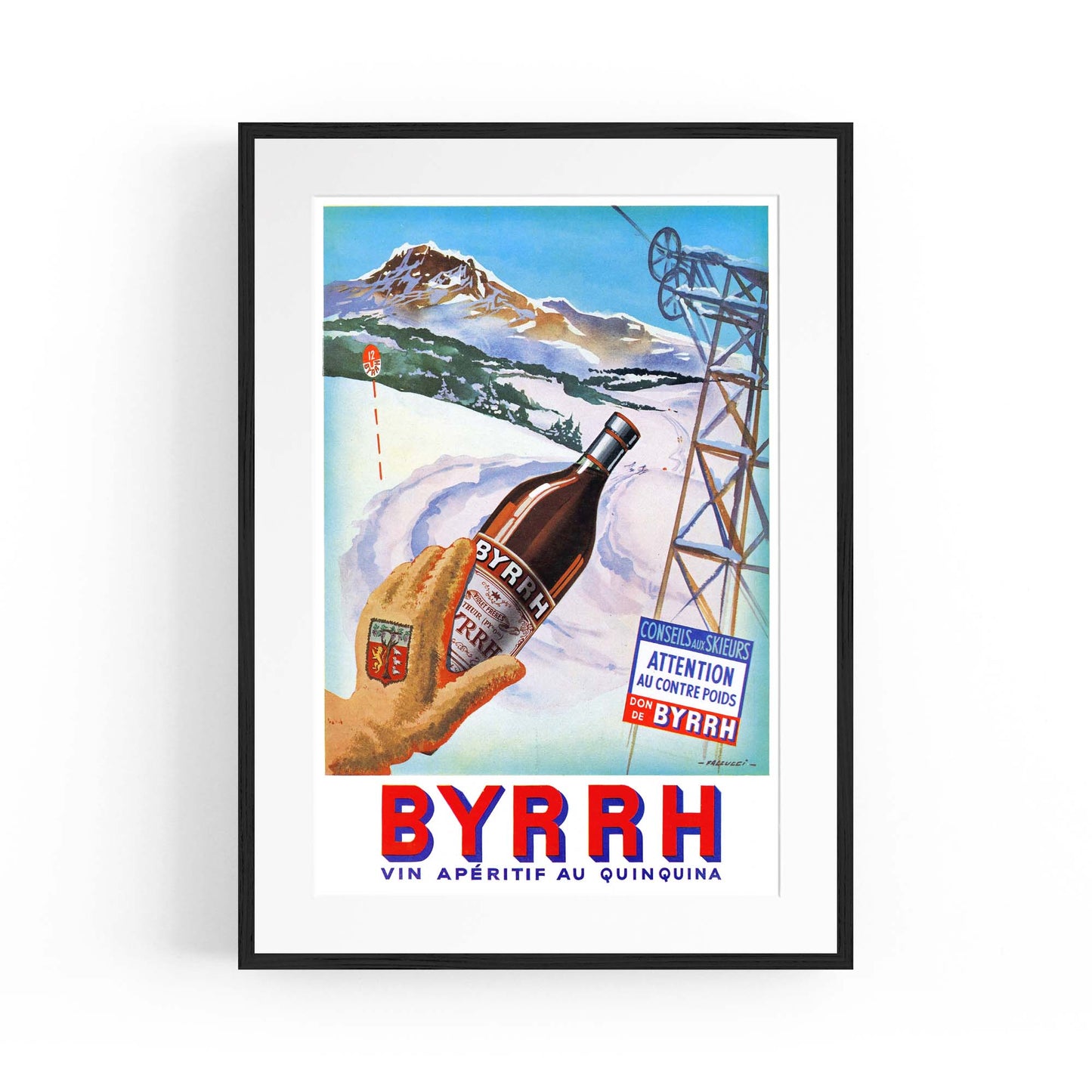 Winter Byrrh Vintage Drinks Advert Wall Art - The Affordable Art Company