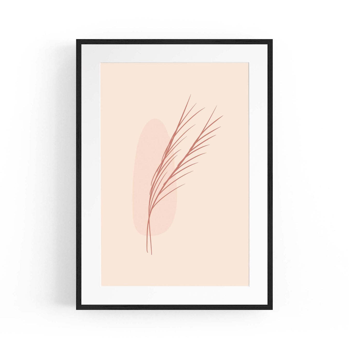 Minimal Branch Retro Pink & Pastel Wall Art - The Affordable Art Company