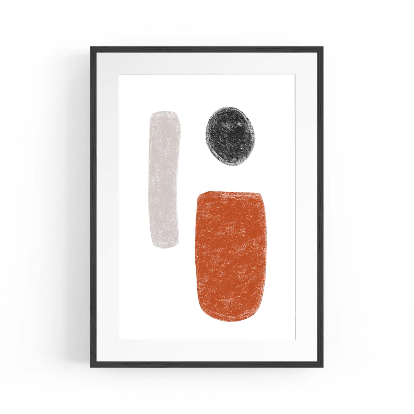 Modern Abstract Shape Minimal Retro Wall Art #1 - The Affordable Art Company