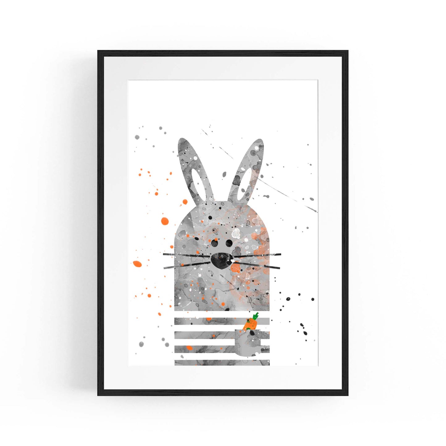Rabbit Nursery Cartoon Cute Baby Wall Art #1 - The Affordable Art Company