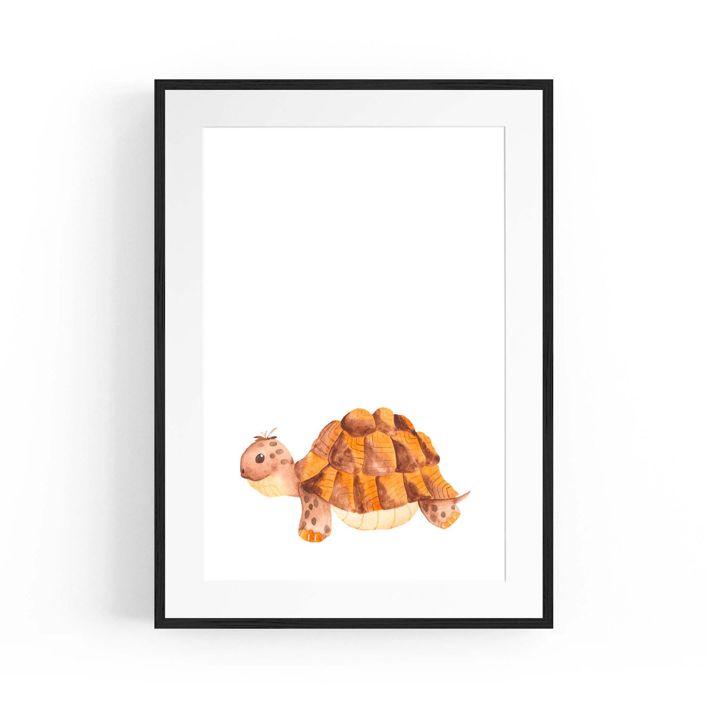 Cartoon Tortoise Cute Nursery Baby Animal Art #2 - The Affordable Art Company