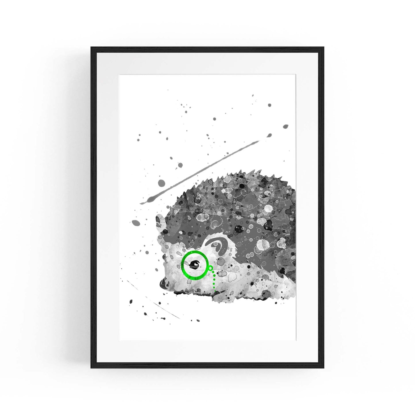 Hedgehog with Glasses Cute Nursery Wall Art - The Affordable Art Company