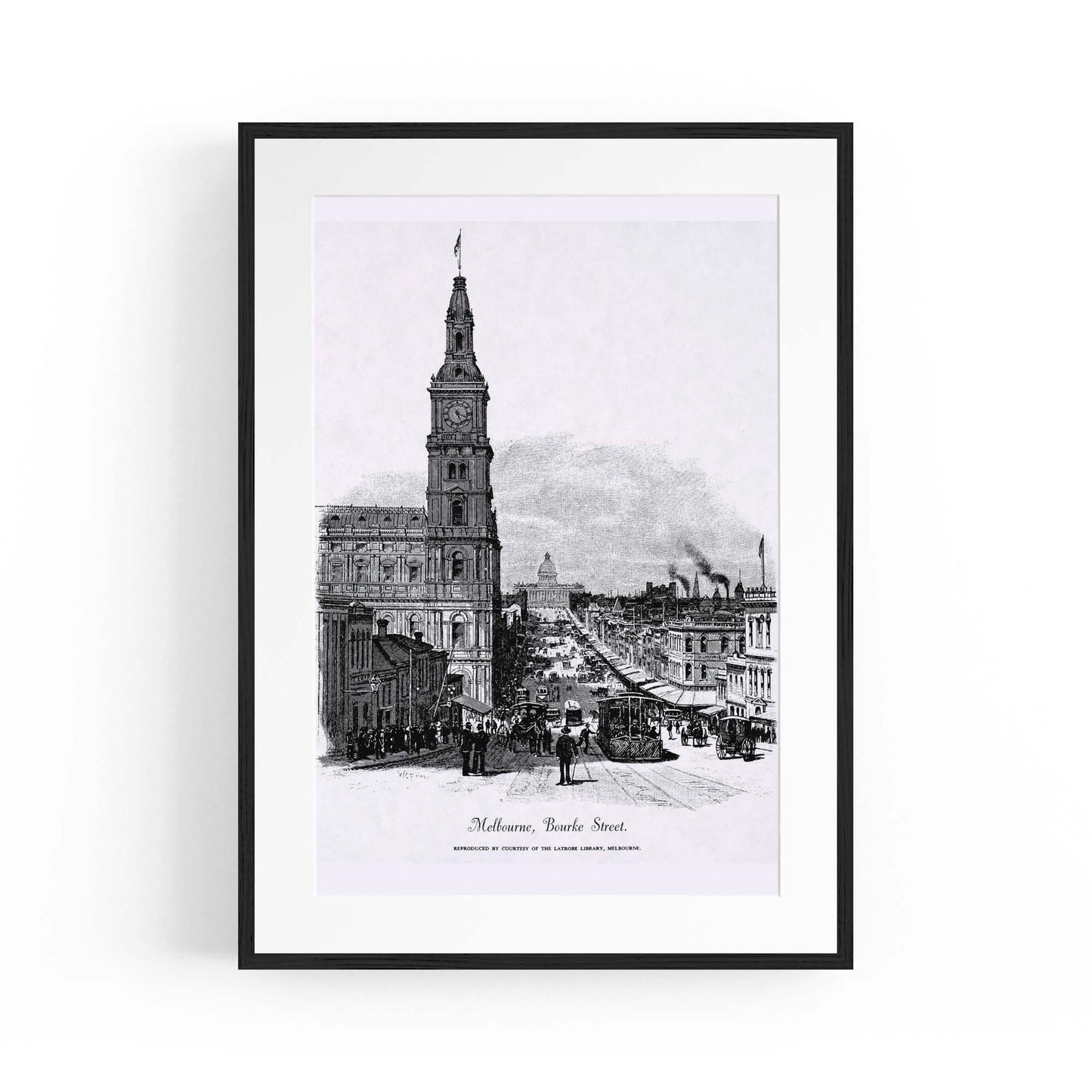 GPO, Melbourne Vintage Photograph Wall Art - The Affordable Art Company