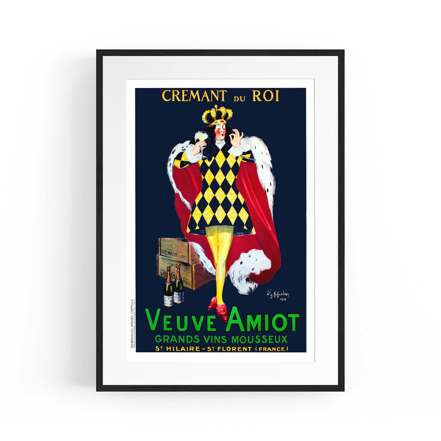 Cremant du Roi Veuve Amiot Vintage Drinks Advert Wall Art - The Affordable Art Company