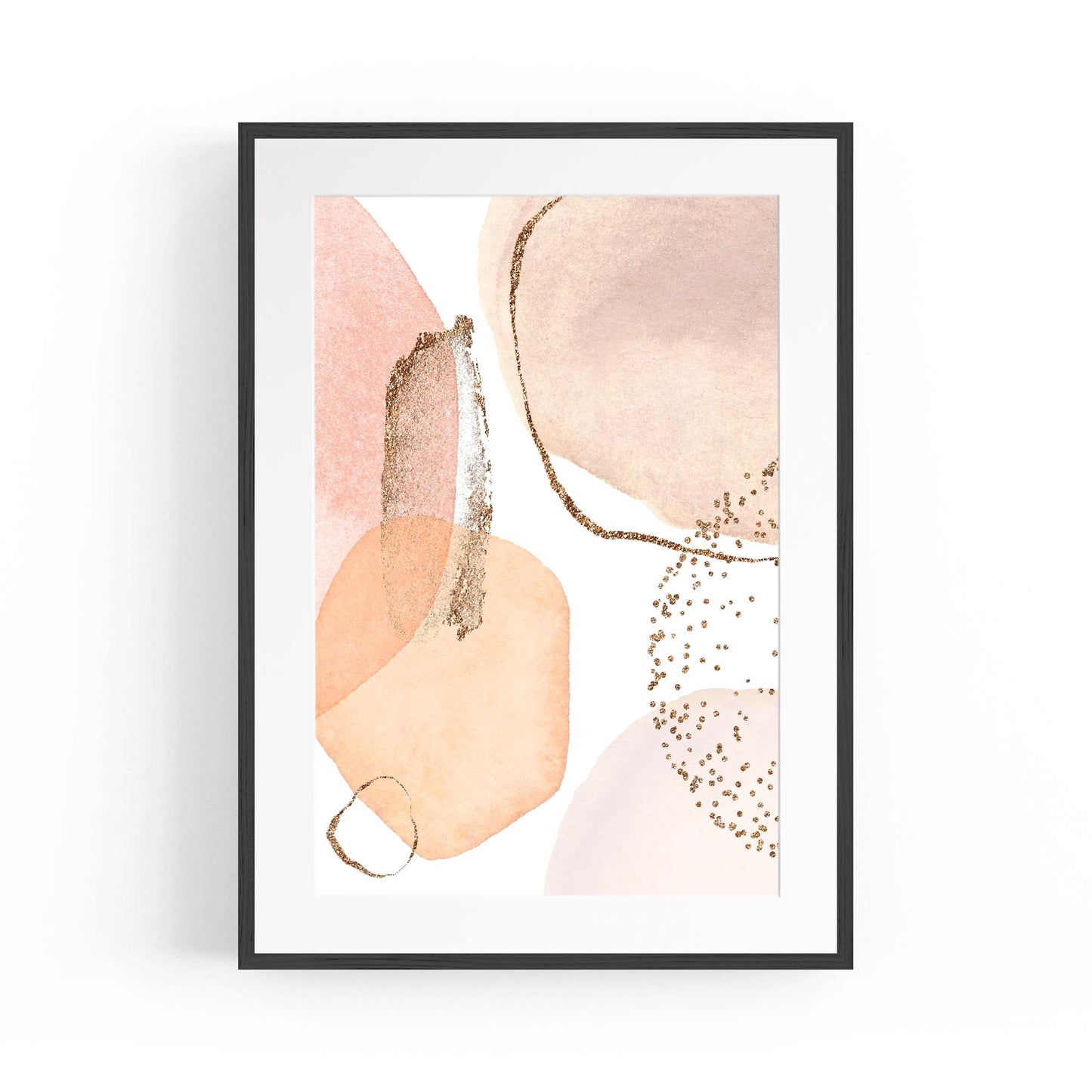 Abstract Modern Watercolour Shapes Painting Wall Art #9 - The Affordable Art Company