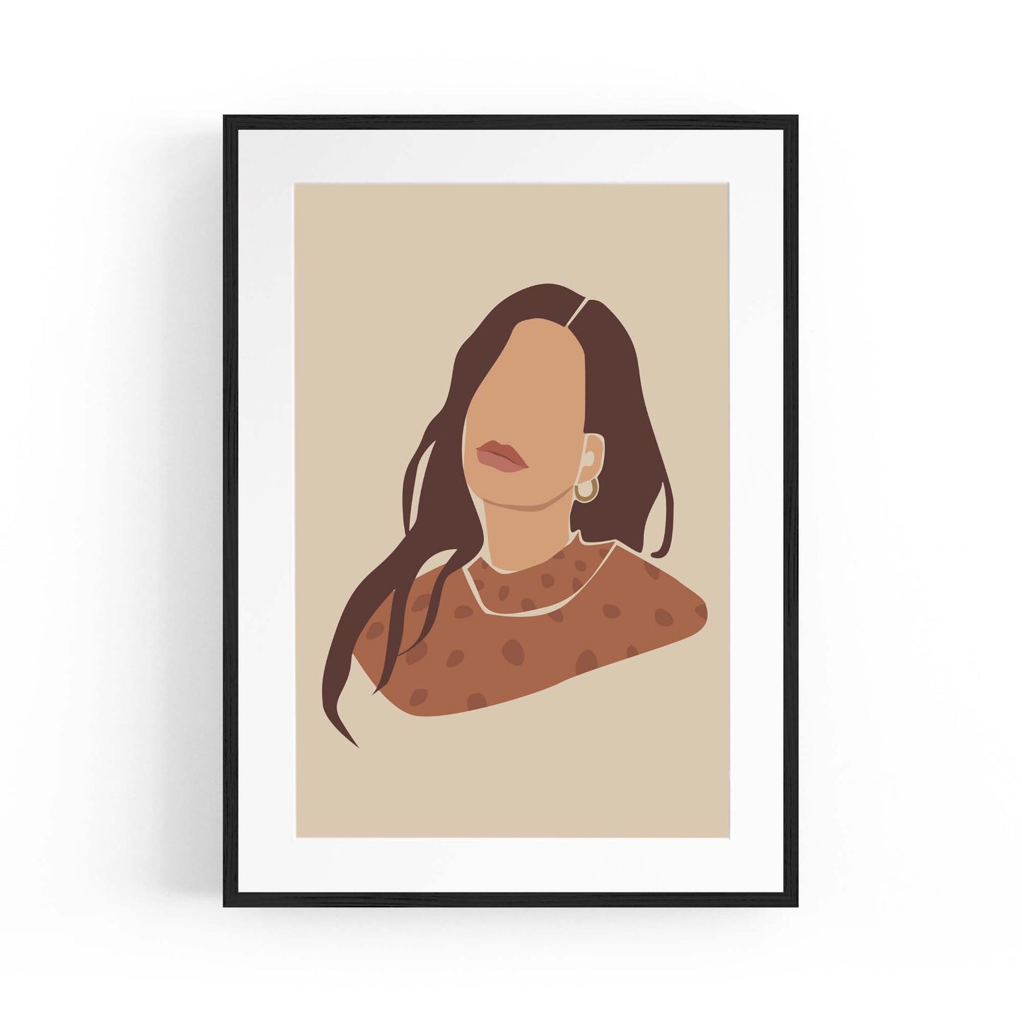 Abstract Vintage Girl Bedroom Fashion Girl Wall Art - The Affordable Art Company