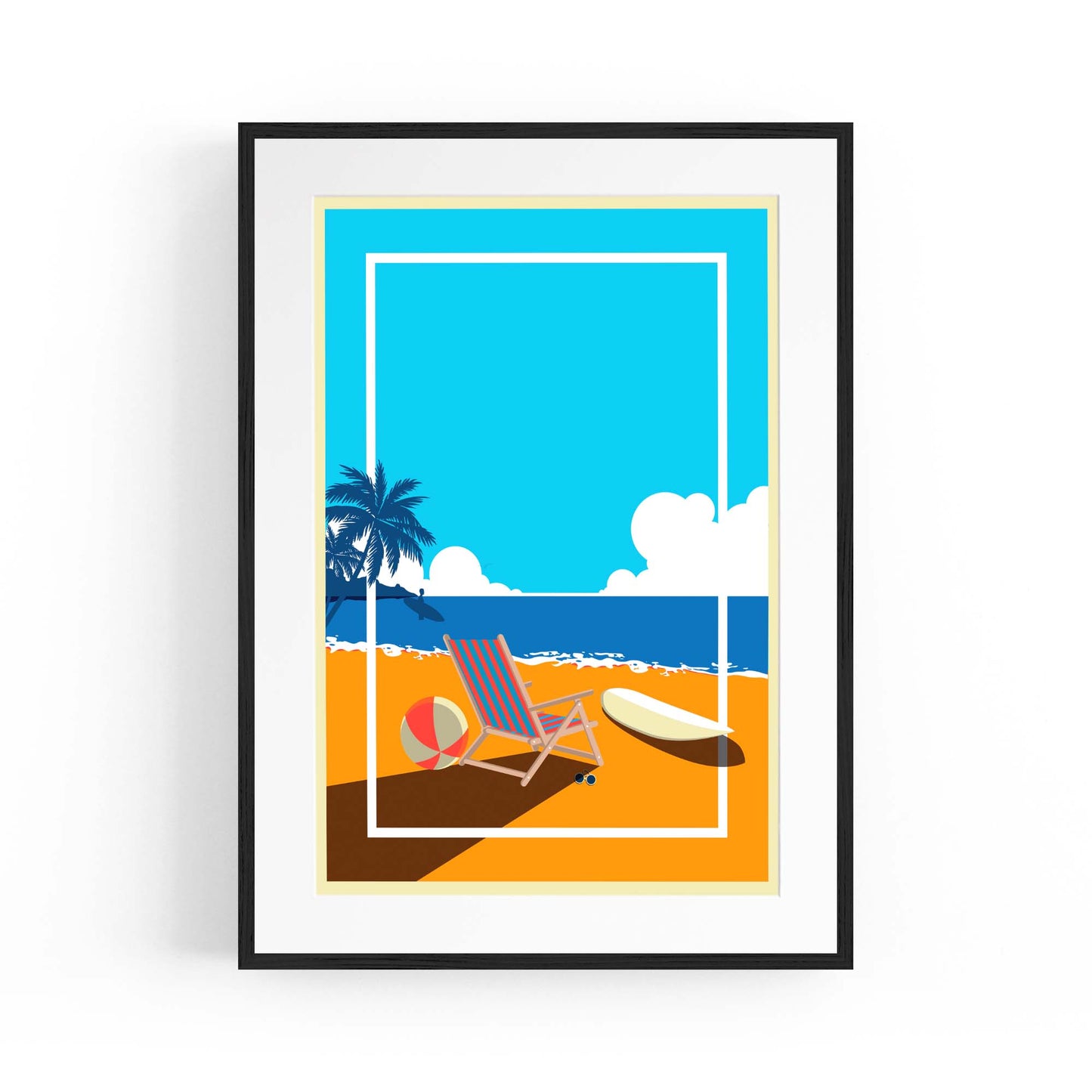 Retro Beach Summer Fashion Fun Glamour Wall Art #5 - The Affordable Art Company