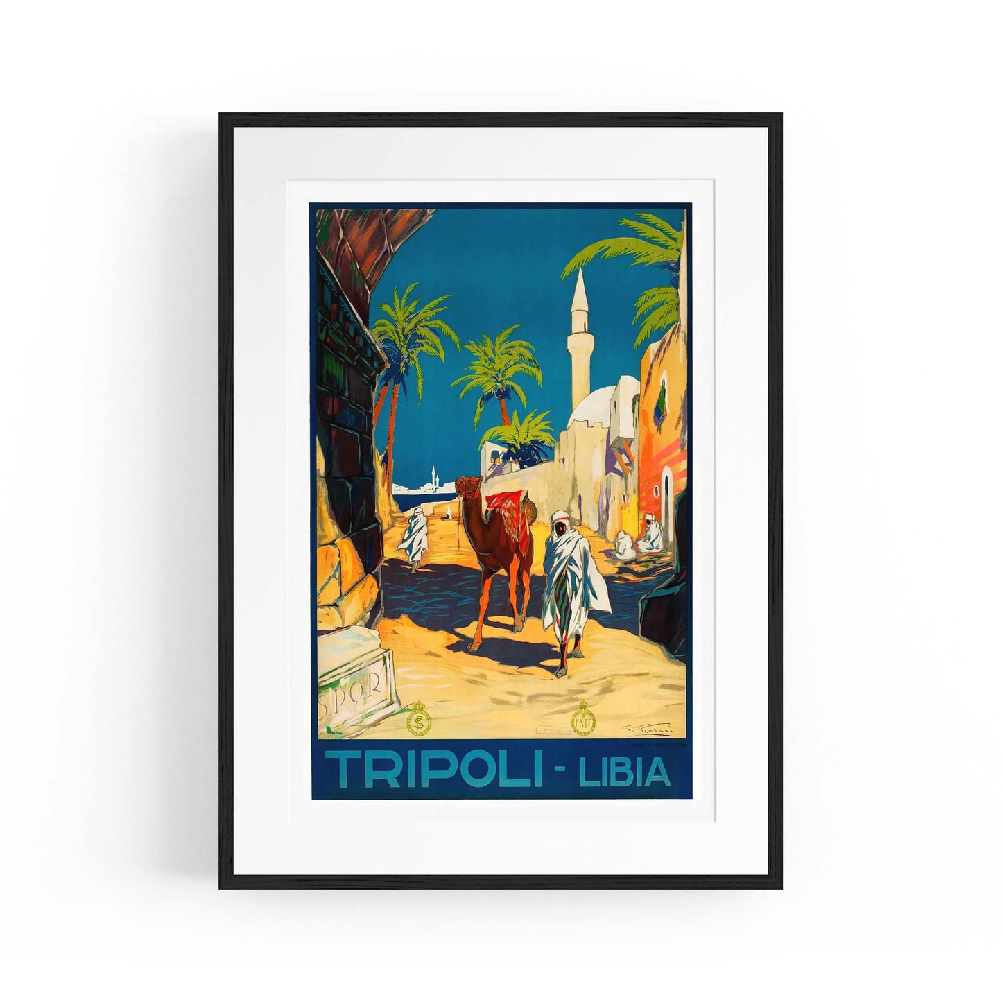 Tripoli, Libya Vintage Travel Advert Wall Art - The Affordable Art Company