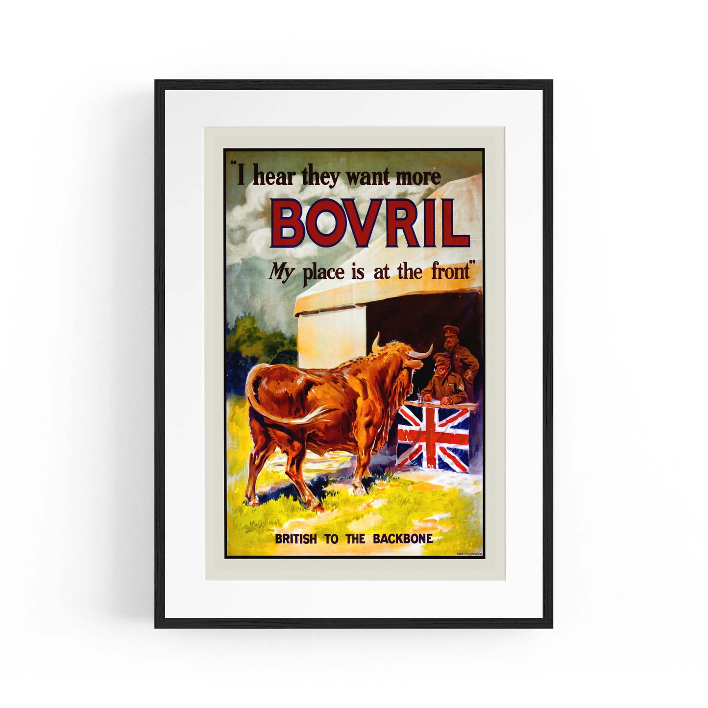 British Bovril Vintage War Advert Wall Art - The Affordable Art Company