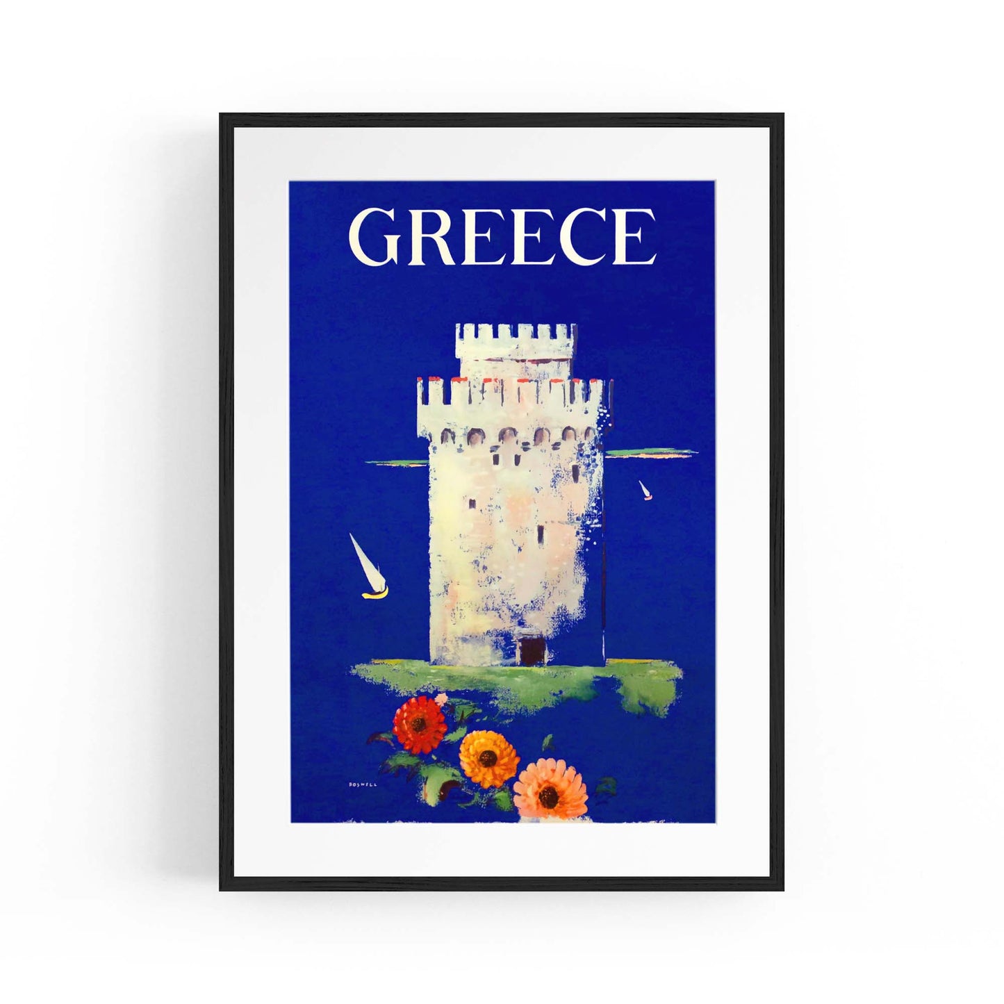 Thessaloniki Greece Vintage Travel Advert Wall Art - The Affordable Art Company