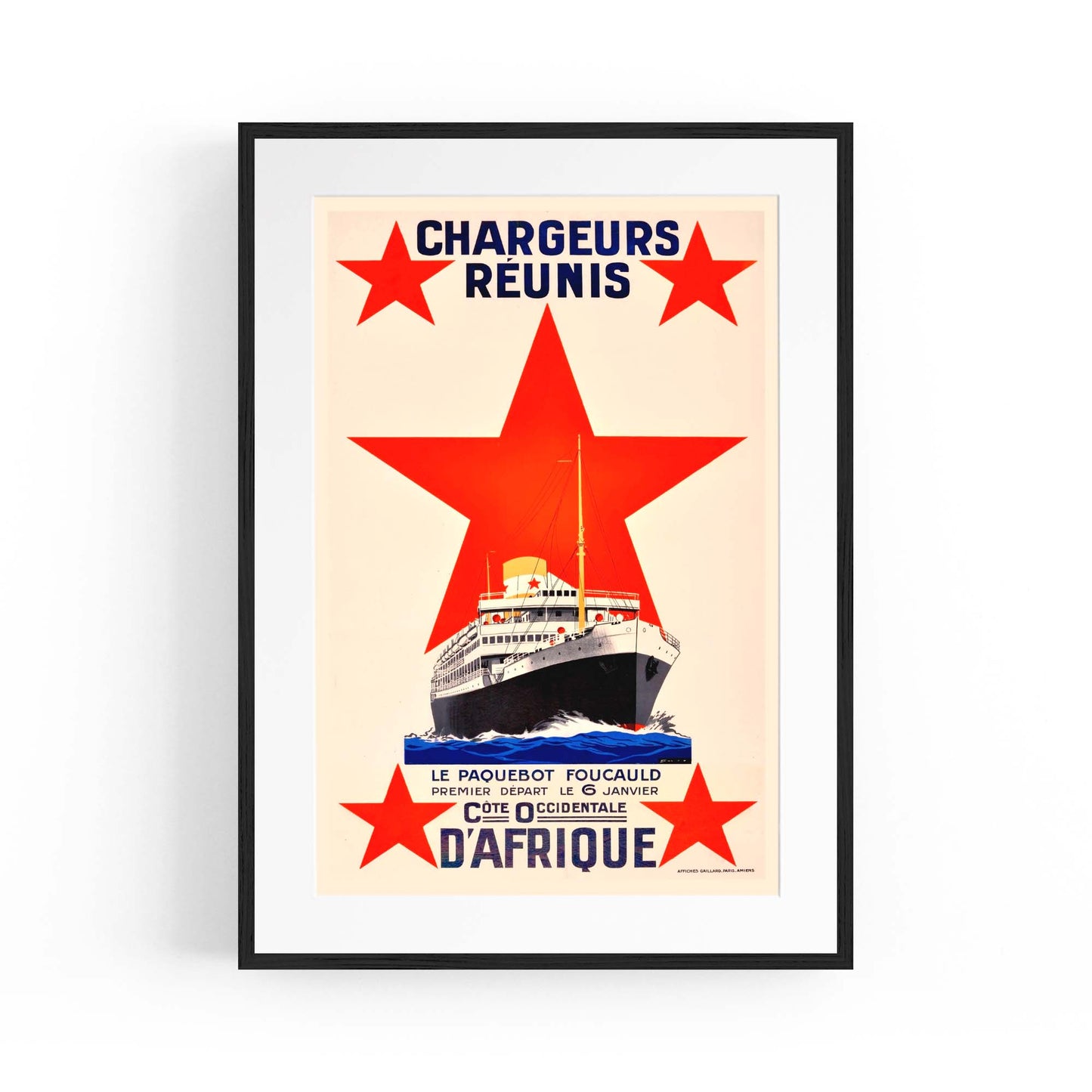 French Chargeurs Shipping Vintage Advert Wall Art - The Affordable Art Company