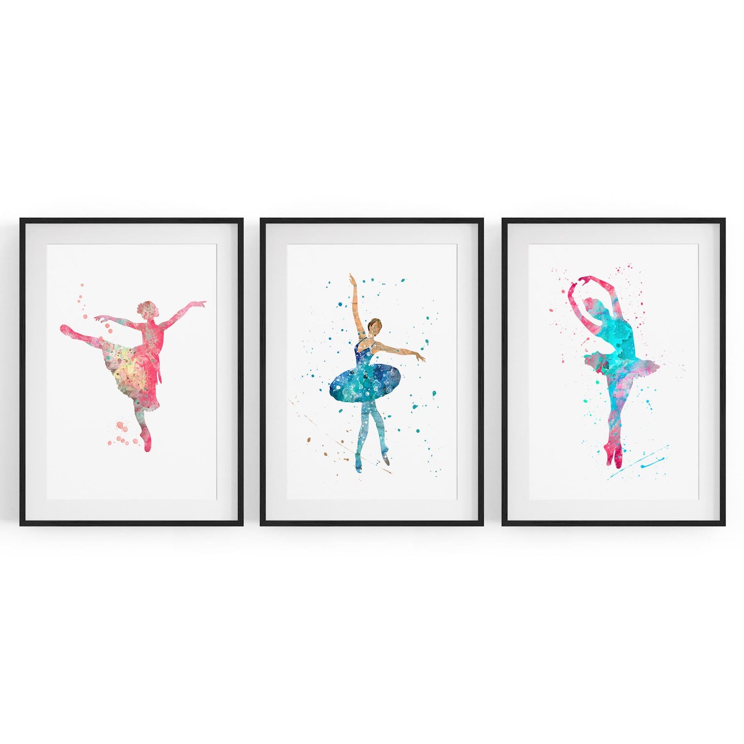 Set of Ballerina Girls Bedroom Ballet Wall Art - The Affordable Art Company