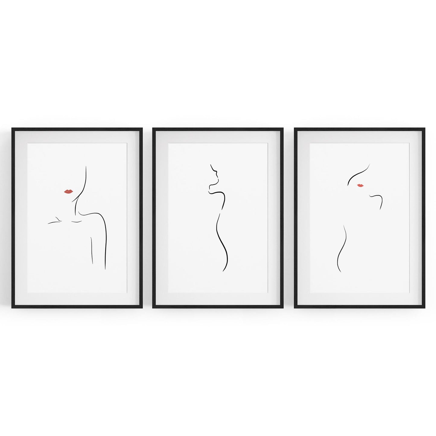 Set of Body Line Fashion Girls Bedroom Wall Art - The Affordable Art Company