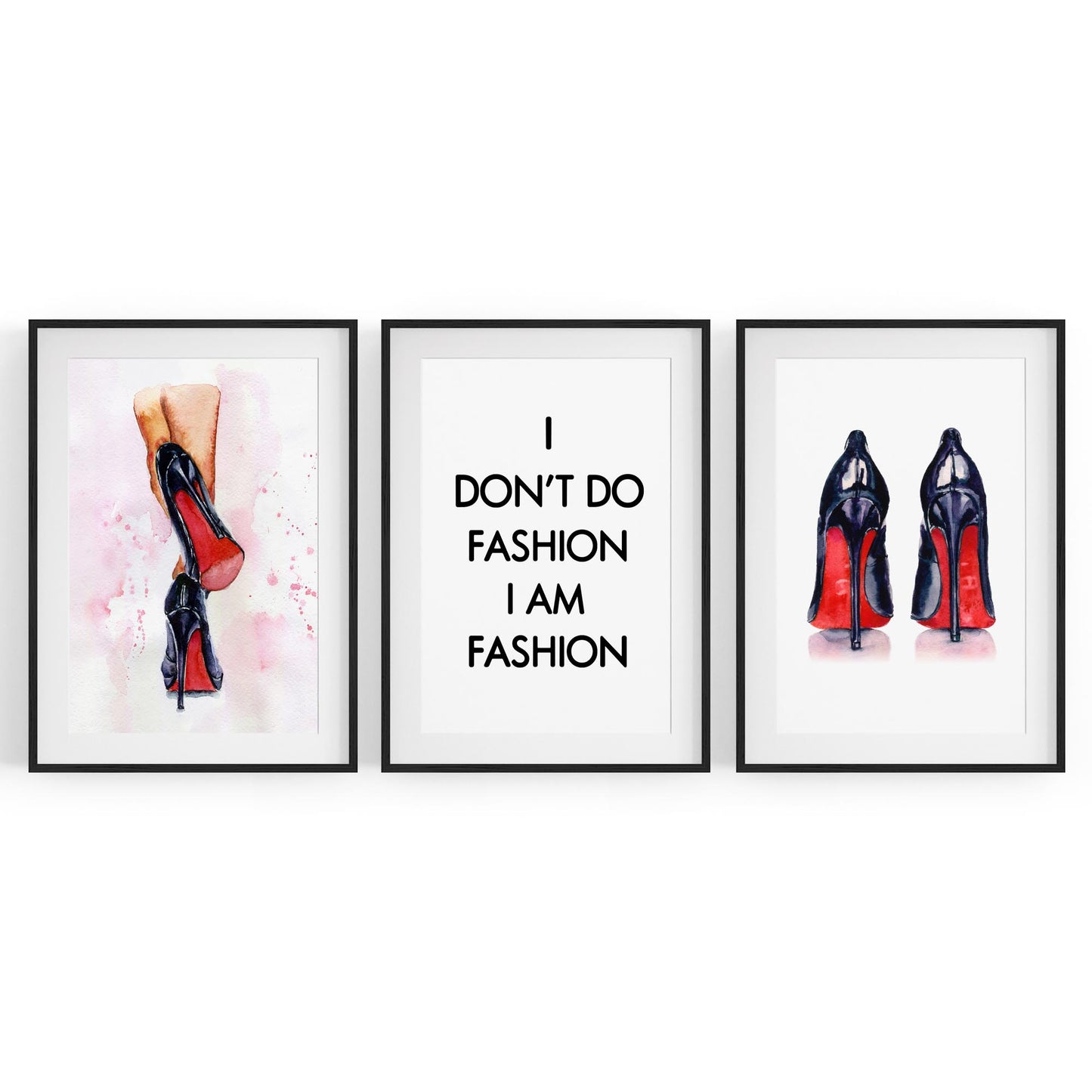 Set of High Heels Fashion Girls Bedroom Wall Art - The Affordable Art Company