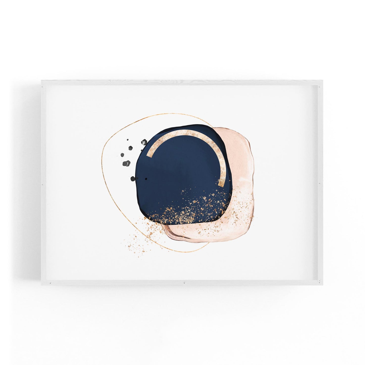 Blue Abstract Painting Minimal Modern Wall Art #11 - The Affordable Art Company