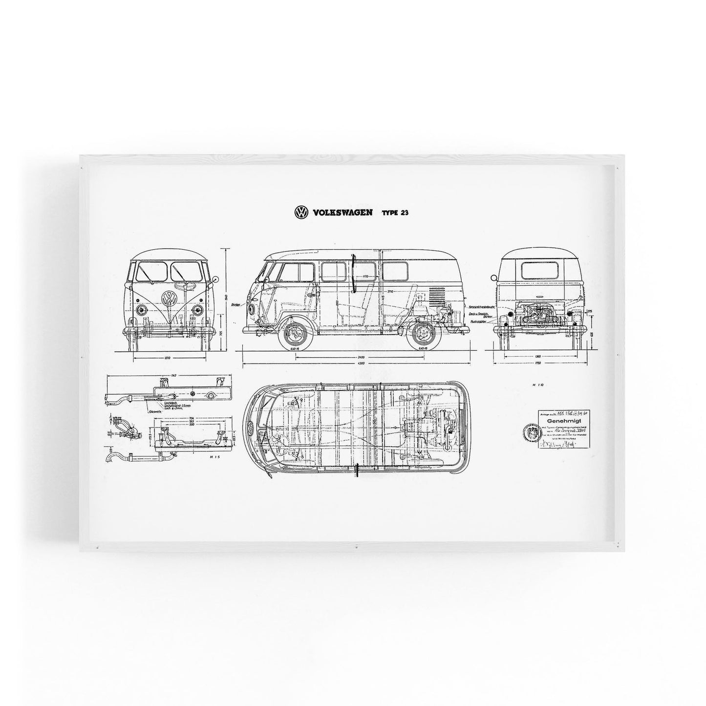 Vintage Volkswagen Camper Patent Wall Art #2 - The Affordable Art Company