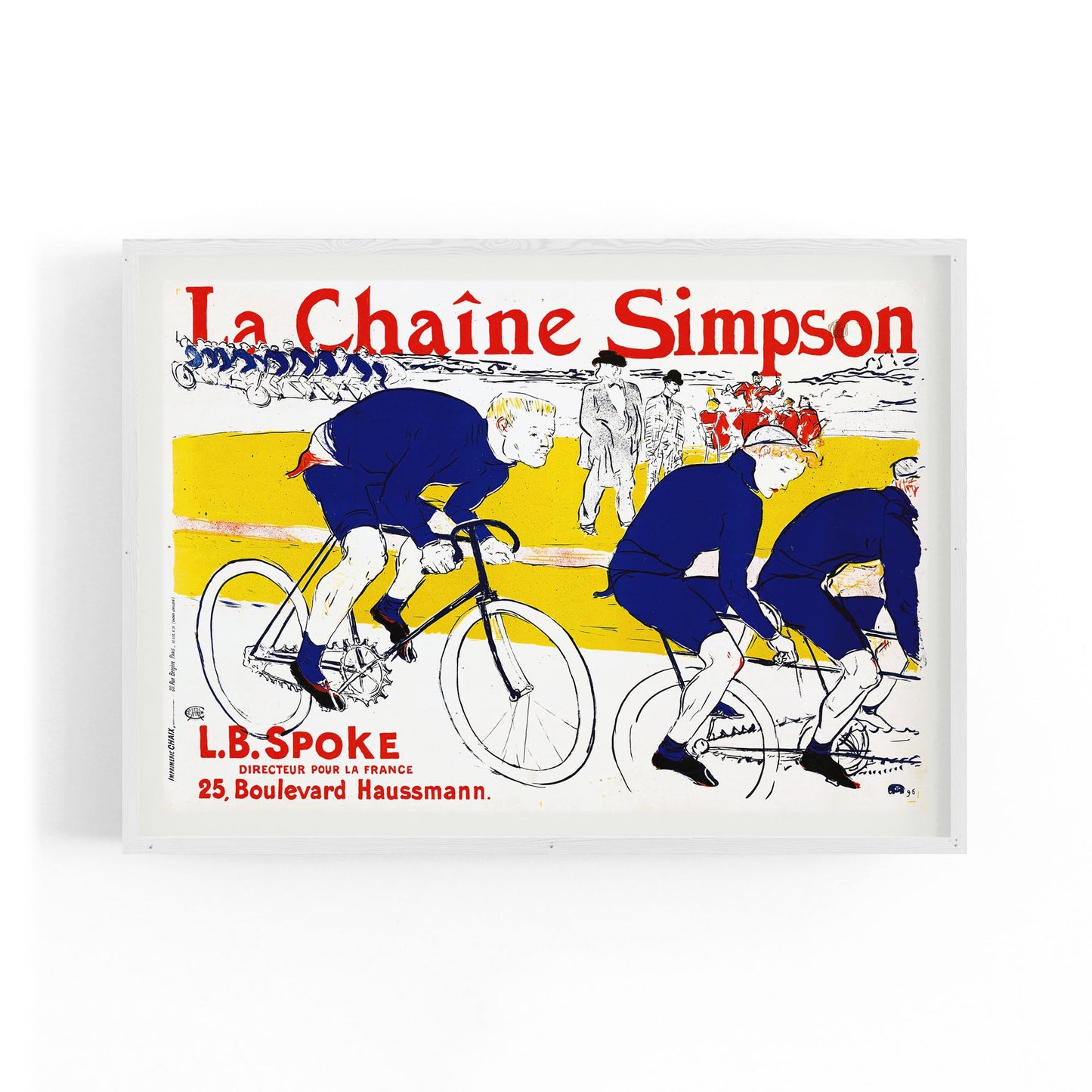French "La Chaine Simpson" Cycling Vintage Wall Art - The Affordable Art Company
