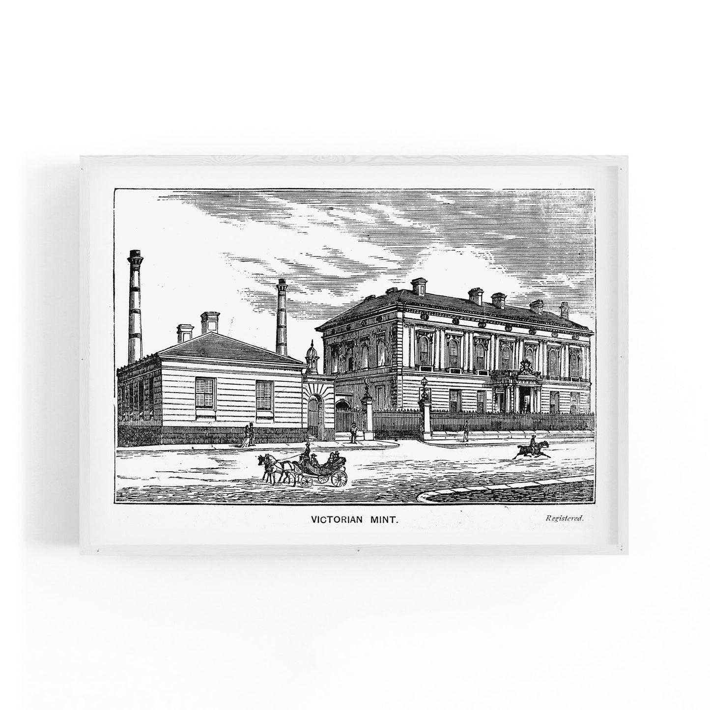 Victorian Mint, Melbourne Drawing Vintage Wall Art - The Affordable Art Company