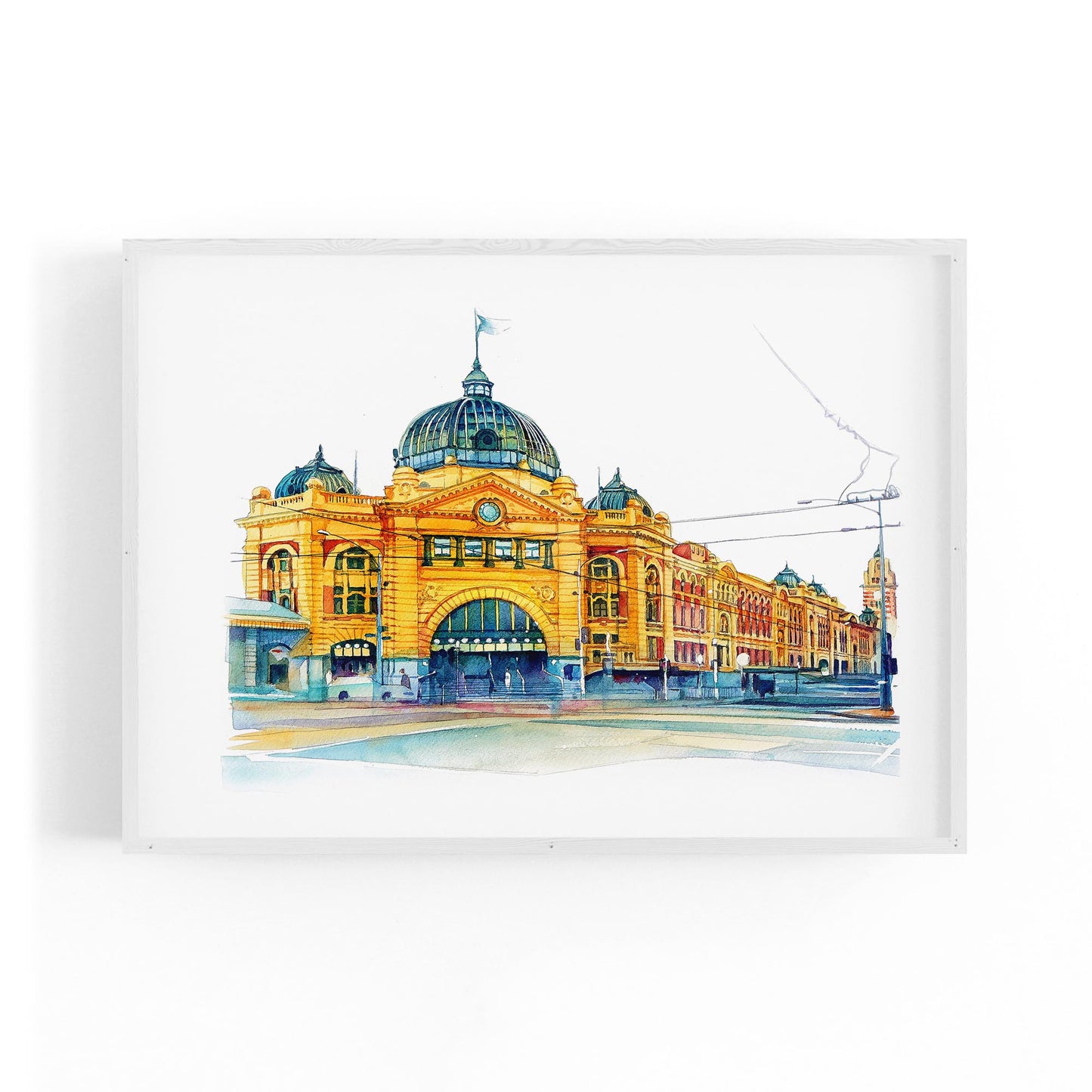 Flinders St Station Melbourne Painting Art - The Affordable Art Company