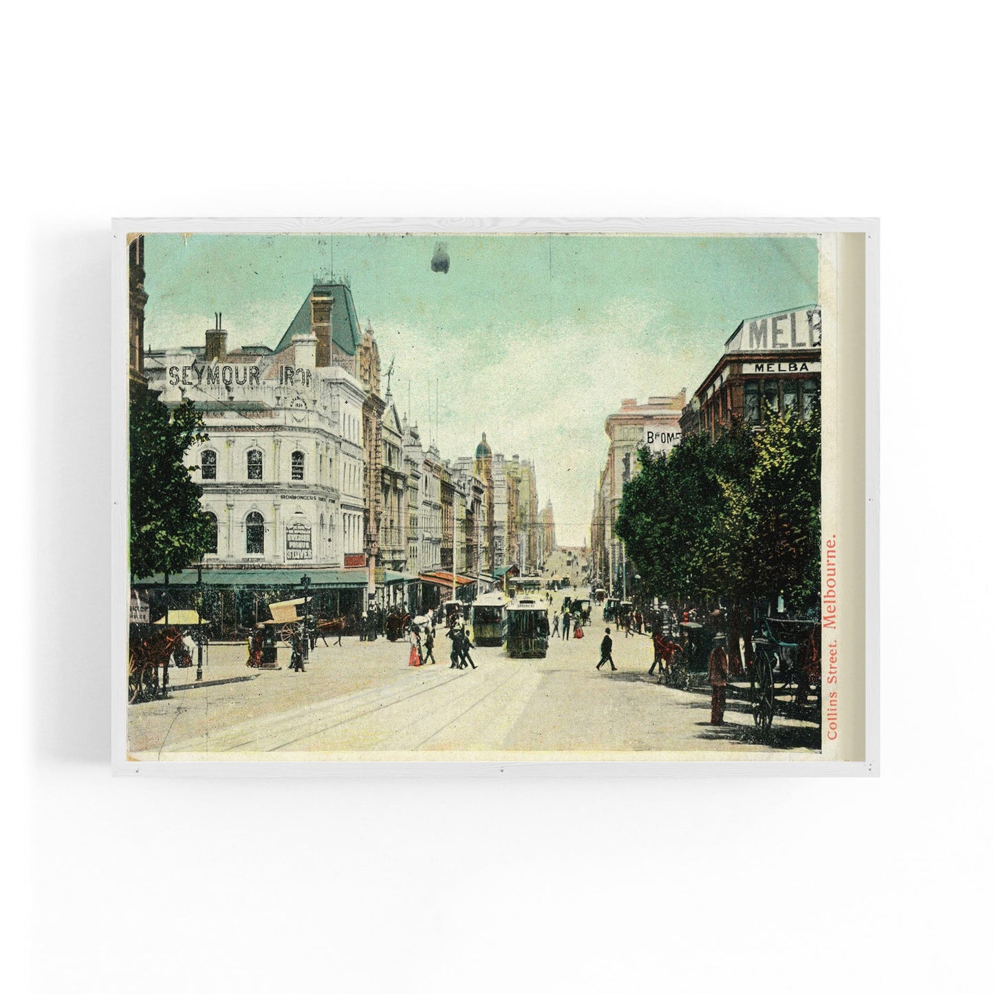 Collins St Melbourne Vintage Photograph Wall Art #2 - The Affordable Art Company