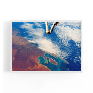 Shark Bay, Australia Satellite Wall Art #1 - The Affordable Art Company