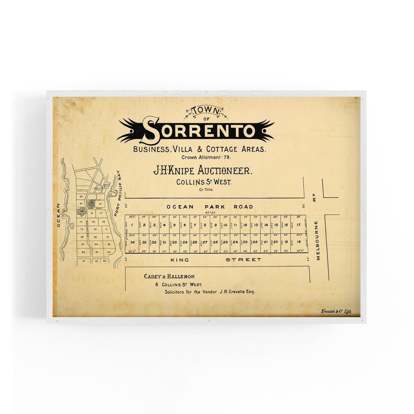 Sorrento Victoria Vintage Real Estate Advert Art #1 - The Affordable Art Company