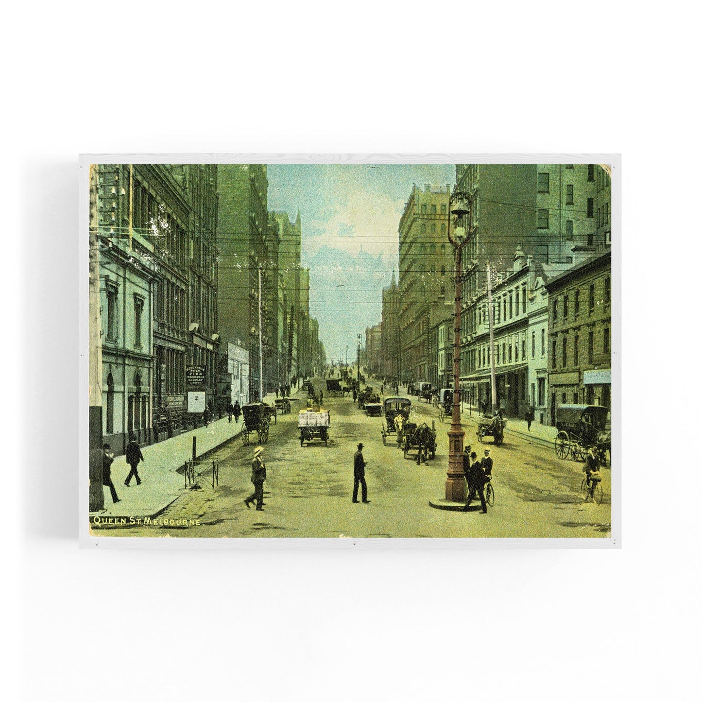 Queen St Melbourne Vintage Photograph Wall Art - The Affordable Art Company