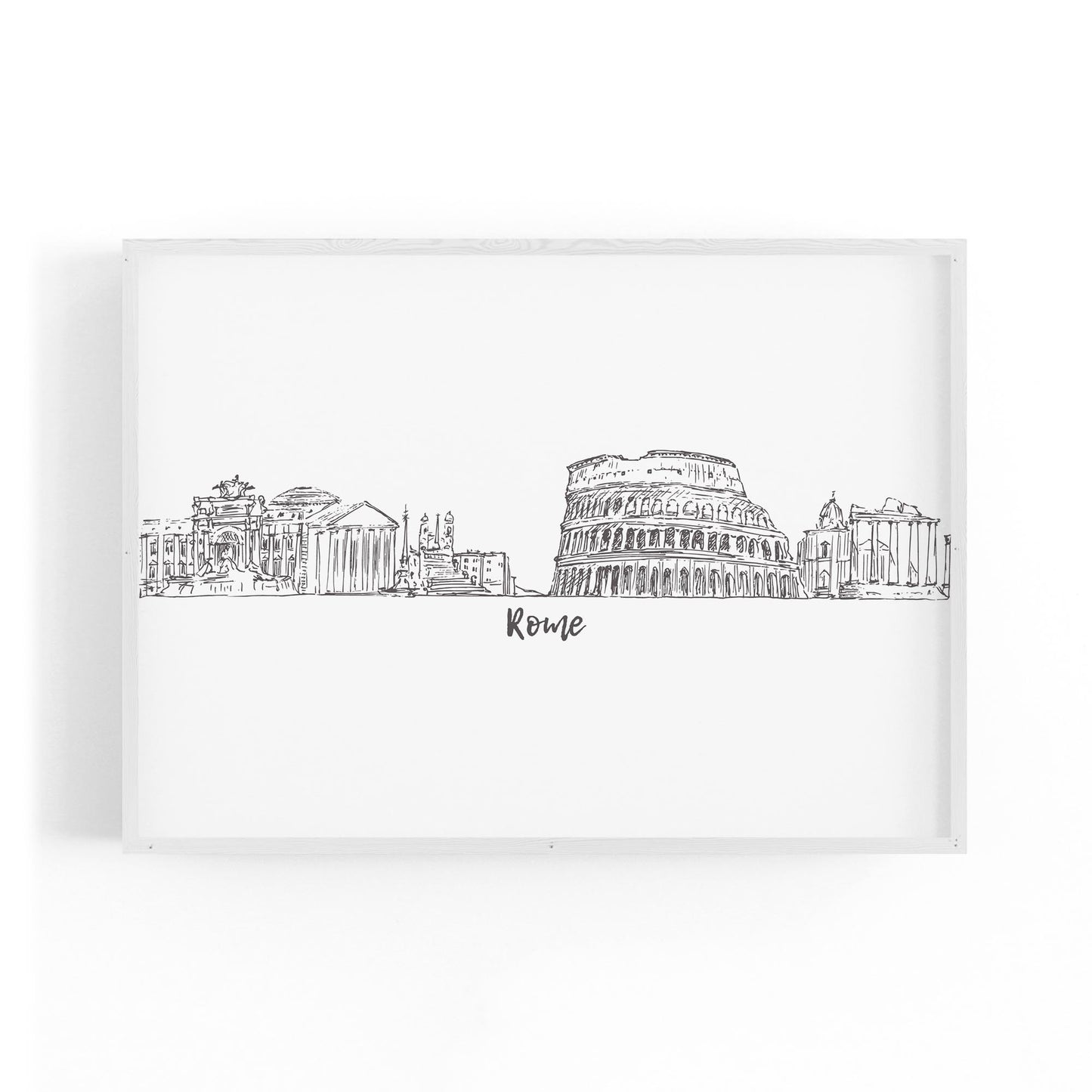 Rome Drawing Cityscape Minimtal Travel Wall Art - The Affordable Art Company