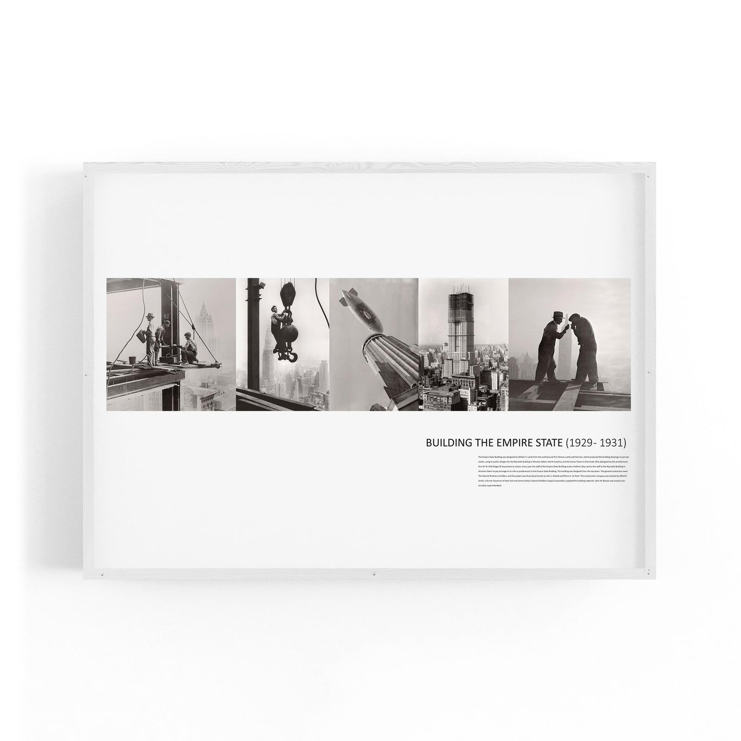 Empire State Construction New York Wall Art - The Affordable Art Company