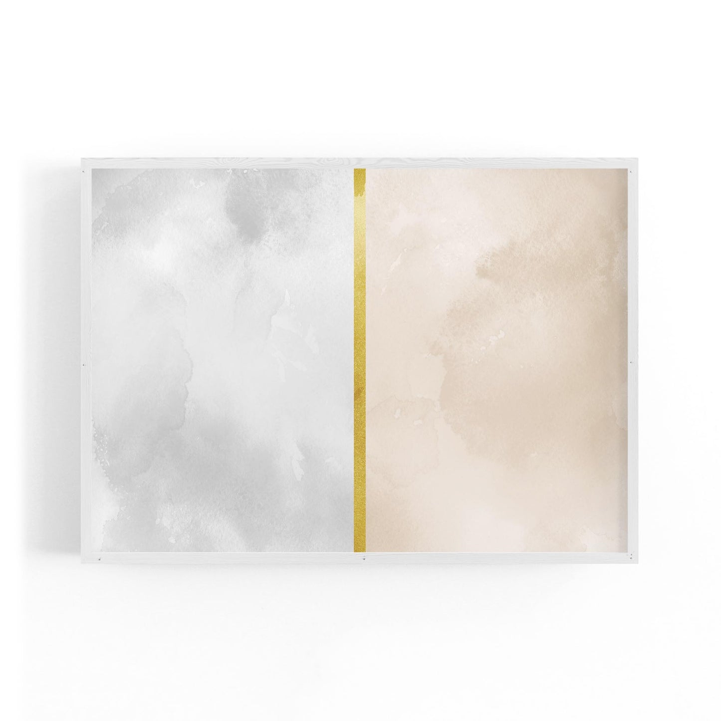 Abstract Silver and Gold Geometric Shape Wall Art - The Affordable Art Company
