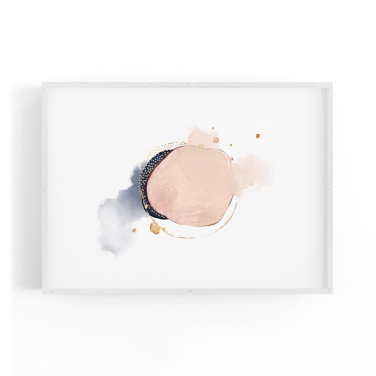 Blue Abstract Painting Minimal Modern Wall Art #9 - The Affordable Art Company