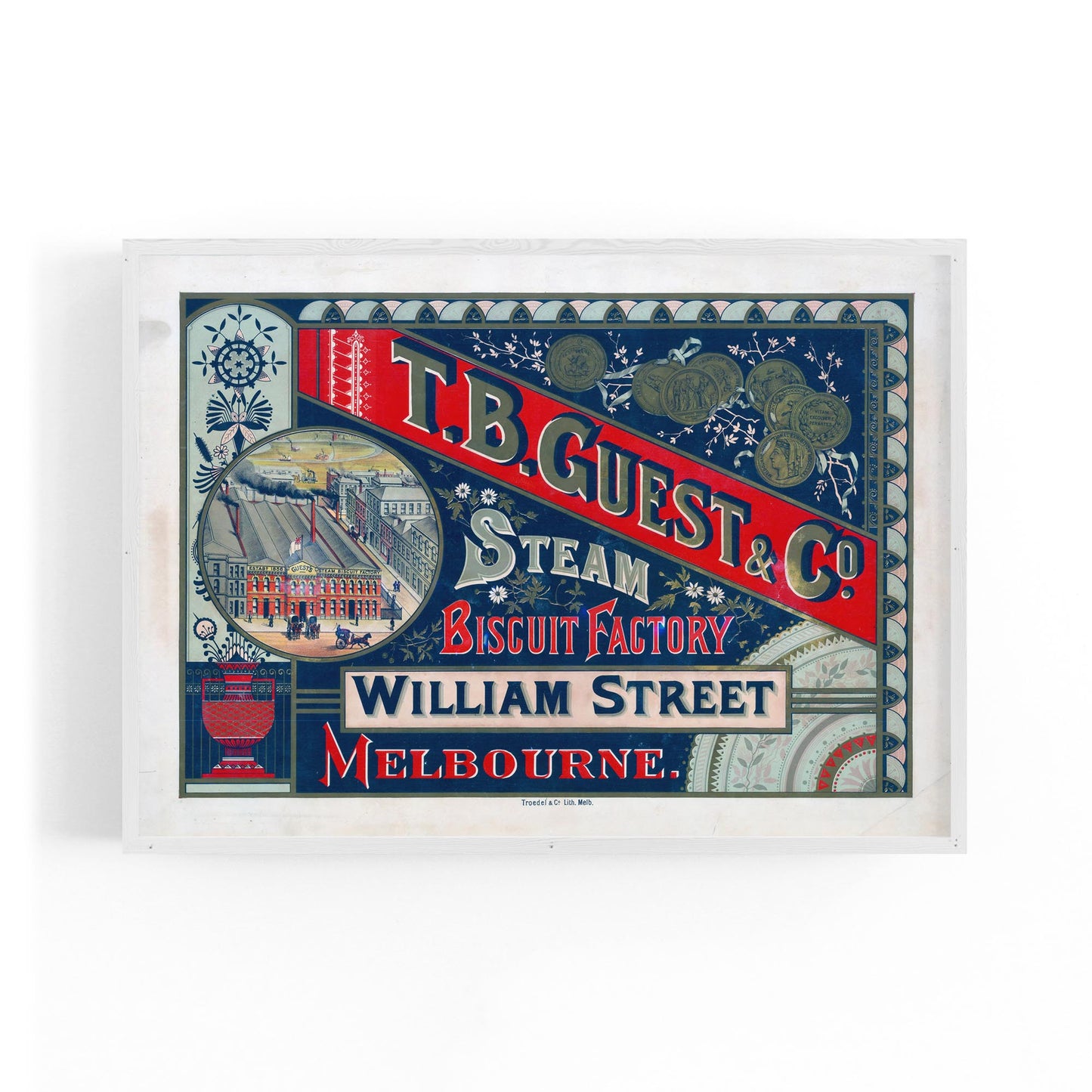 Steam Biscuit Factory Melbourne Vintage Wall Art #2 - The Affordable Art Company