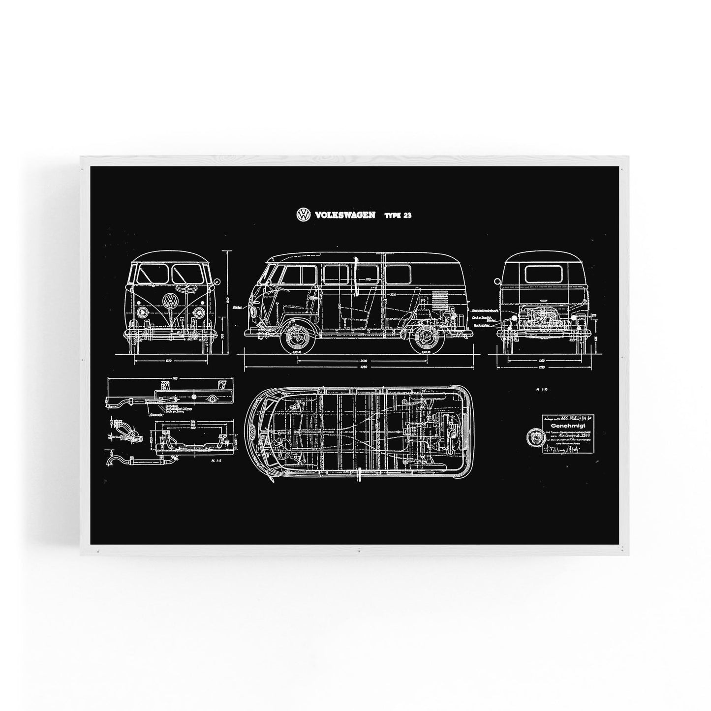 Vintage Volkswagen Camper Patent Wall Art #1 - The Affordable Art Company