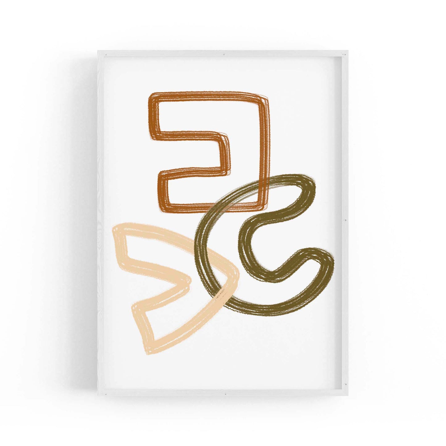 Flower Minimal Abstract Floral Wall Art - The Affordable Art Company