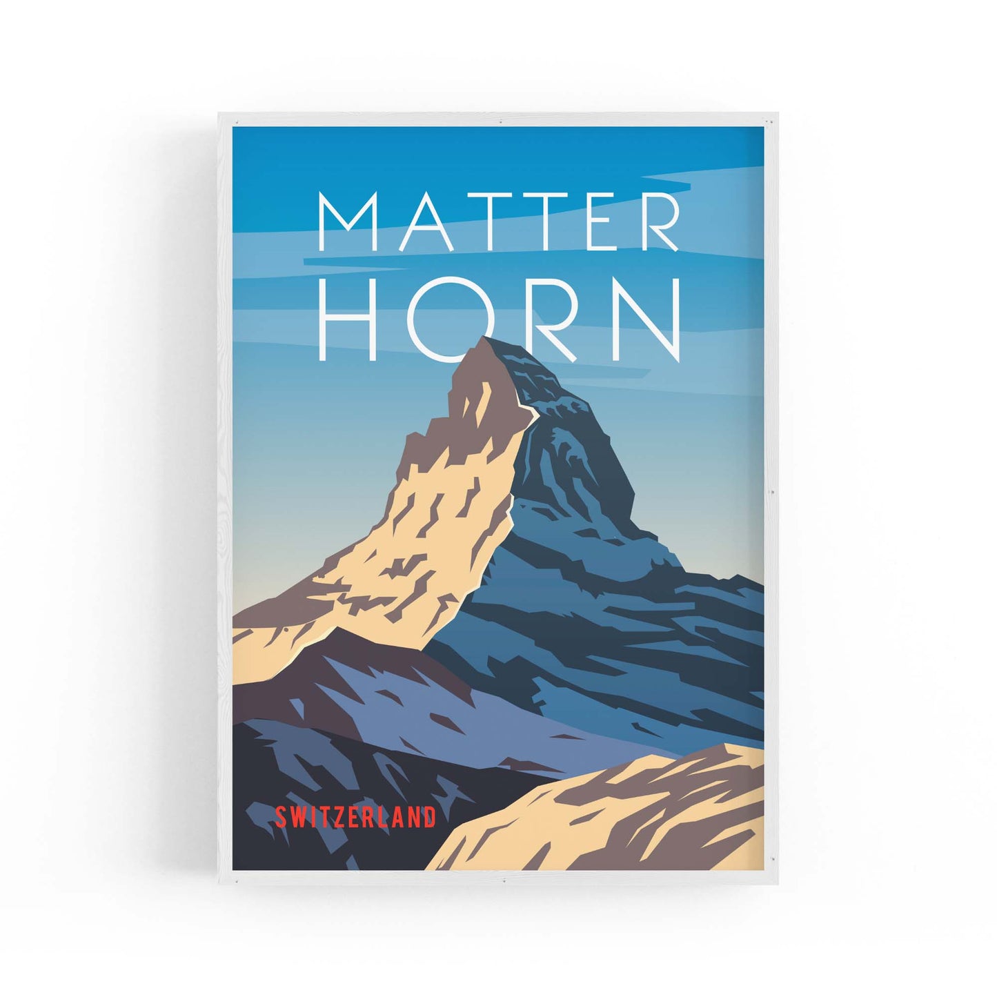 Retro Matterhorn, Switzerland Travel Wall Art - The Affordable Art Company