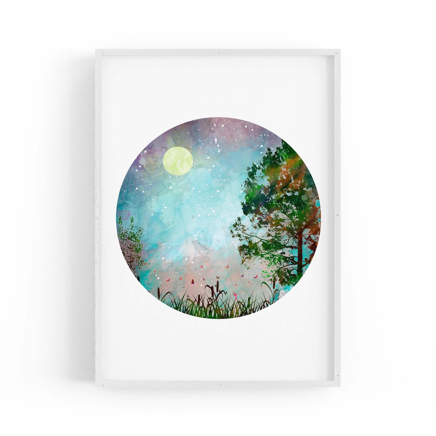 Scandi Circle Landscape Kitchen Minimal Wall Art #2 - The Affordable Art Company