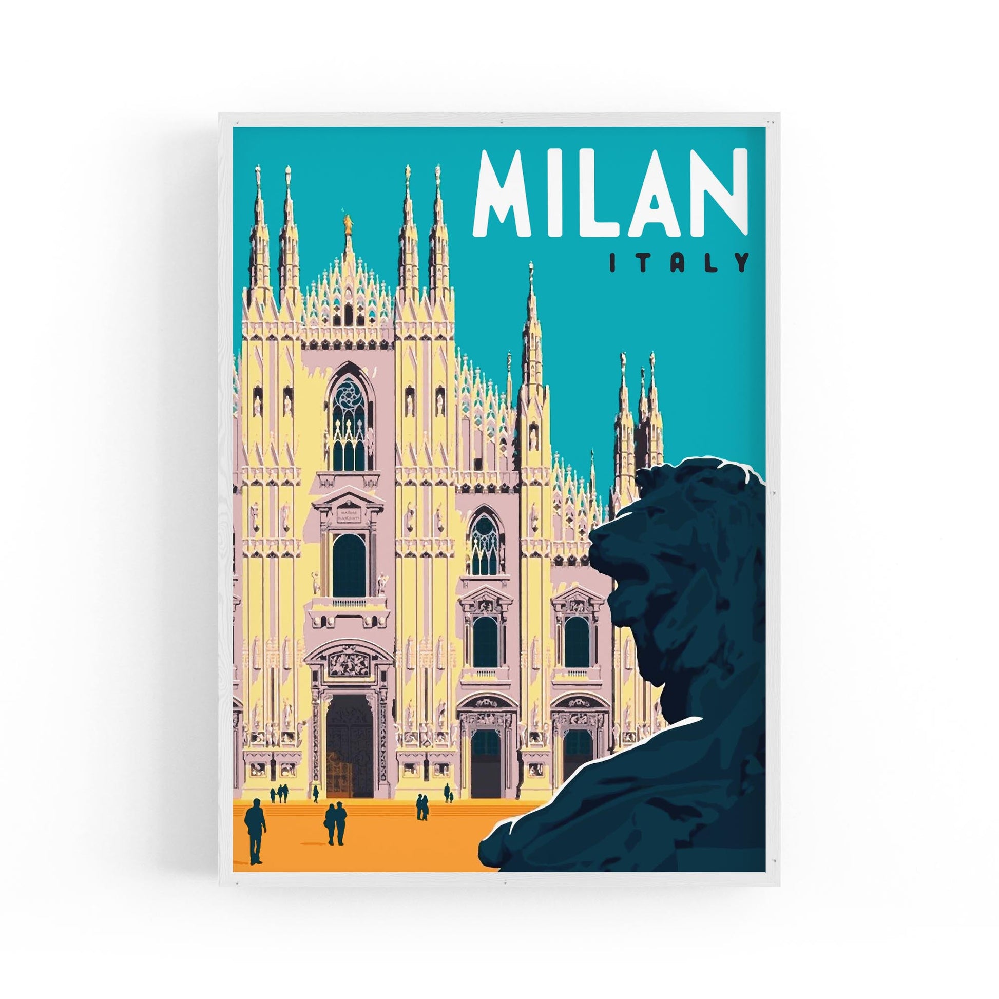 Retro Milan, Italy Travel Advert Wall Art - Portsby