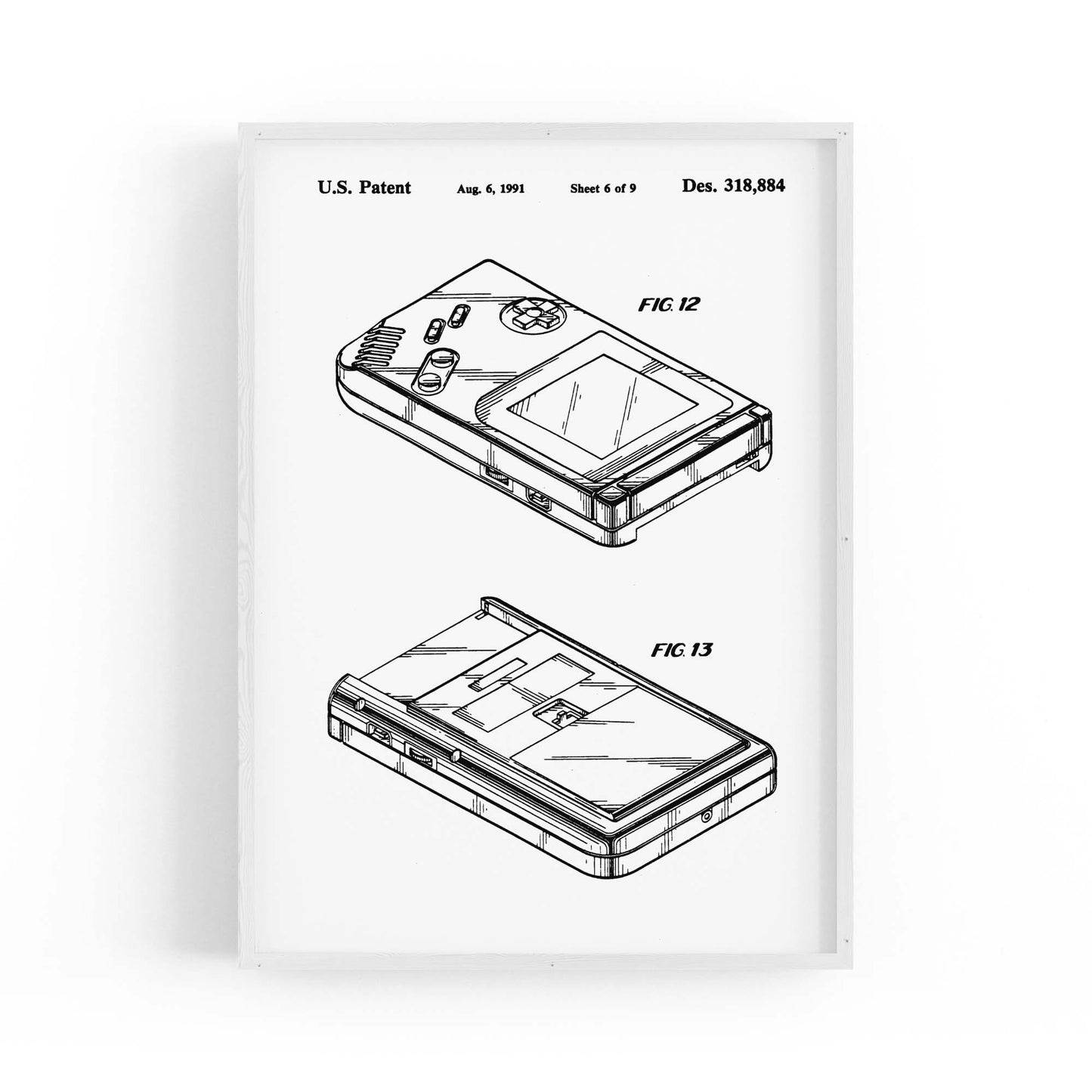 Vintage Game Boy Patent Gift Wall Art #2 - The Affordable Art Company
