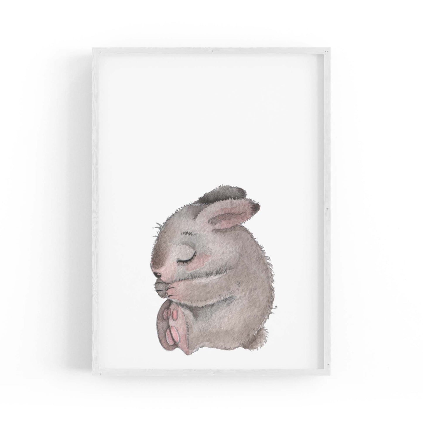 Sleeping Rabbit Cartoon Animal Nursery Wall Art #2 - The Affordable Art Company