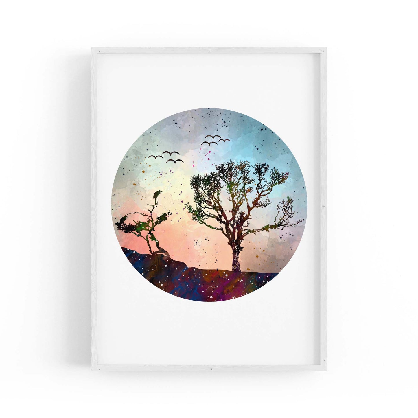Scandi Circle Landscape Kitchen Minimal Wall Art #3 - The Affordable Art Company