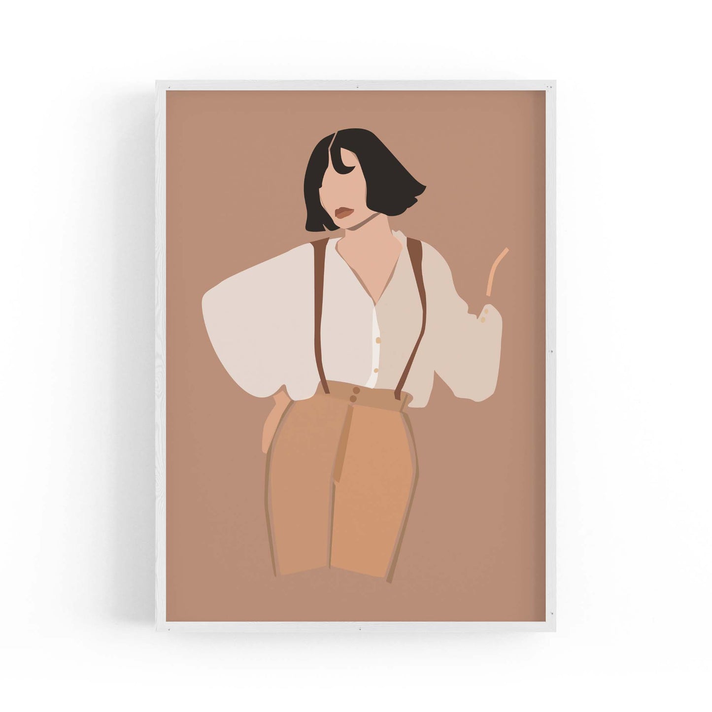 Abstract Confidence Girl Fashion Retro Wall Art - The Affordable Art Company