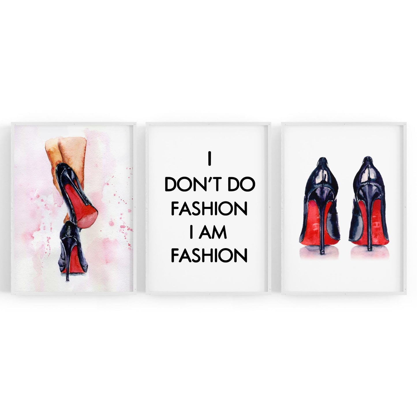 Set of High Heels Fashion Girls Bedroom Wall Art - The Affordable Art Company