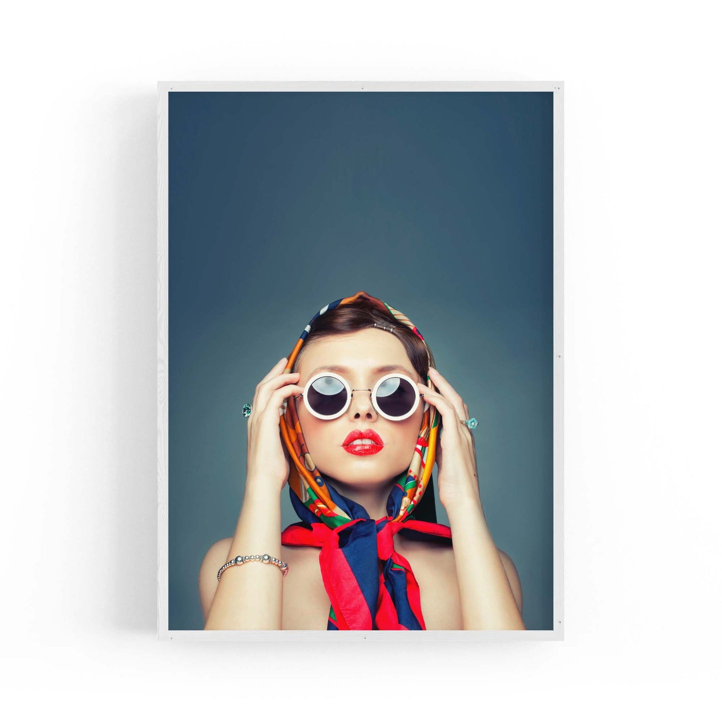 Fashion Model Sunglasses Photograph Chic Wall Art - The Affordable Art Company