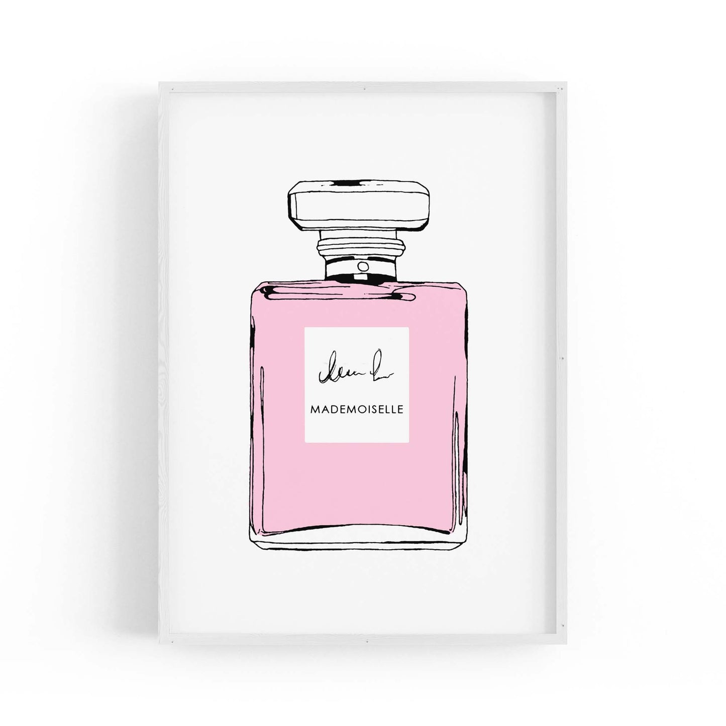 Pink Minimal Perfume Bottle Fashion Wall Art #2 - The Affordable Art Company